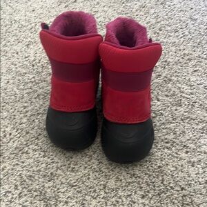 North Face Pink and Black Winter Boots Toddler size 8